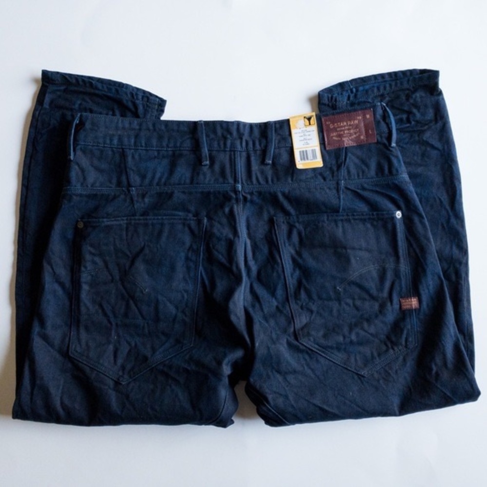 G-Star Dark Blue Denim Jeans Type C 3D Loose Tapered Mazarine Cropped
